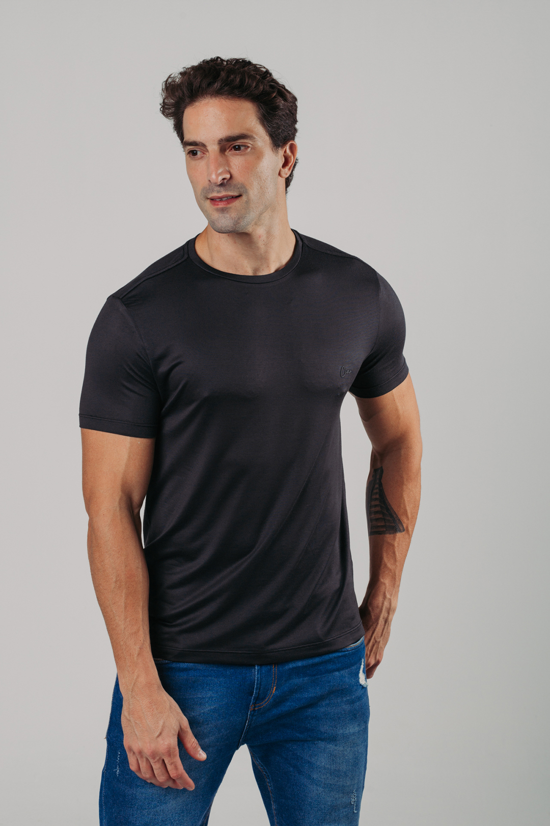 Camiseta B Sica Branca Basic Ciao For Men