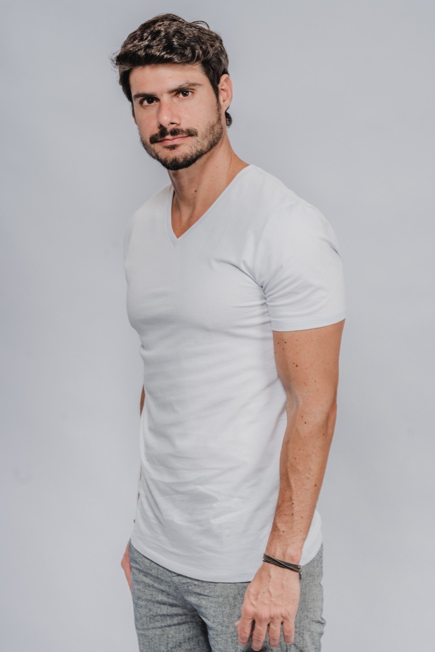 Camiseta Basic Algodão Egípcio Branca - Ciao for Men