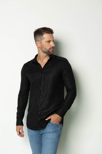 Camisa de Linho St. Tropez Preta