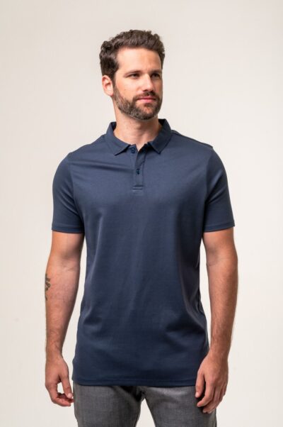 Camisa Polo Lyon Pima Supreme Azul Marinho