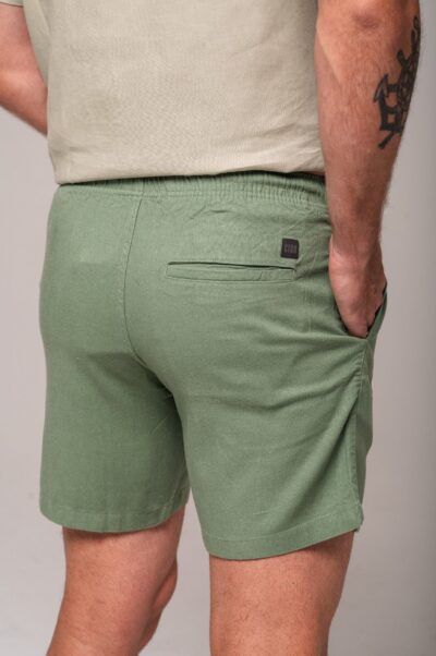 Short De Linho St. Barth Verde Militar - Imagem 3