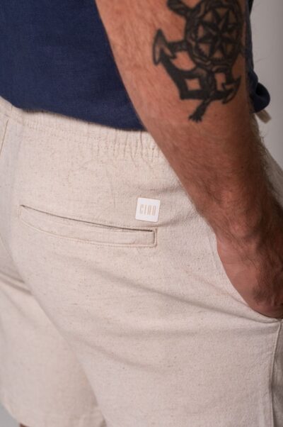 Short De Linho St. Barth Natural - Imagem 4