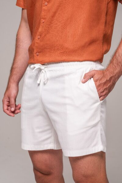 Short De Linho St. Barth Off White