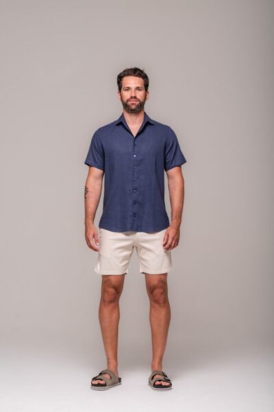 Short De Linho St. Barth Natural - Imagem 5