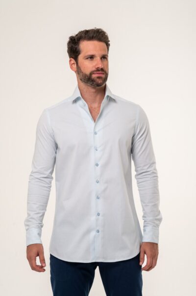 Camisa Vittorio Fio Egípcio Azul Céu