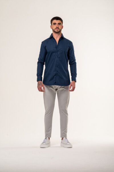 Camisa Vittorio Fio Egípcio Azul Marinho - Imagem 5