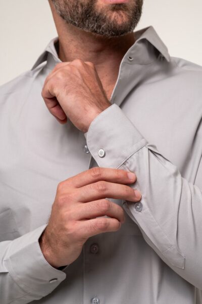 Camisa Vittorio Fio Egípcio Cinza - Imagem 4