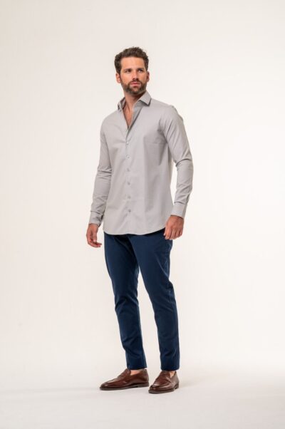 Camisa Vittorio Fio Egípcio Cinza - Imagem 5