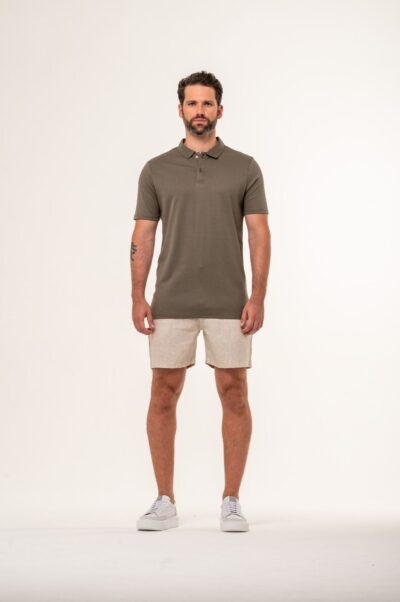 Camisa Polo Lyon Pima Supreme Verde Marfim - Imagem 4