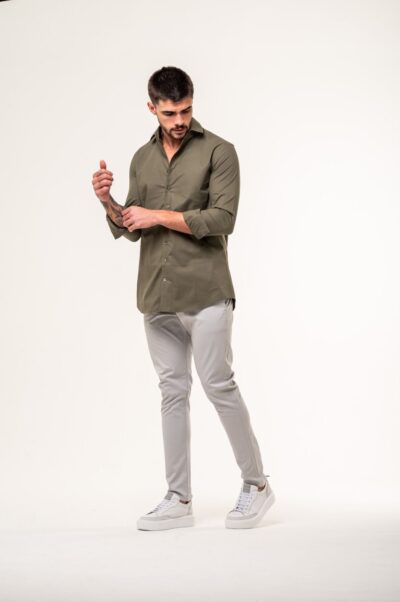 Camisa Vittorio Fio Egípcio Verde - Imagem 5