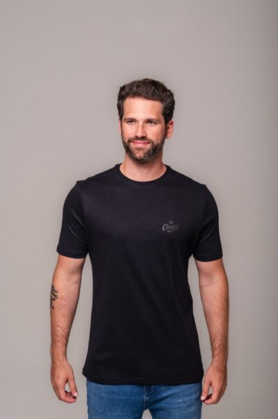 Camiseta Gold Estampada The Classic Preta