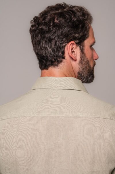 Camisa de Linho St. Tropez Pistacchio Manga Longa - Imagem 3