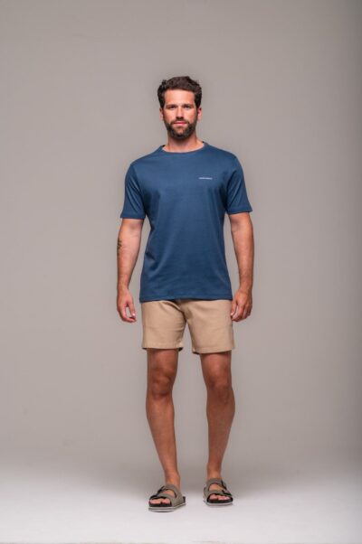 Camiseta Gold Estampada Piaceri Semplici Azul Marinho - Imagem 4