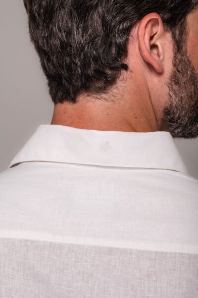 Camisa de Linho St. Tropez Off White Manga Longa - Imagem 4