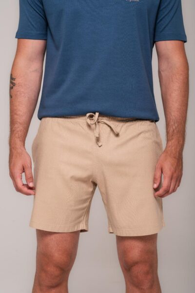 Short De Linho St. Barth Caqui Claro