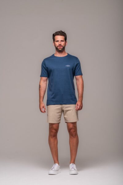 Camiseta Gold Estampada Italian Elegance Azul Marinho - Imagem 4