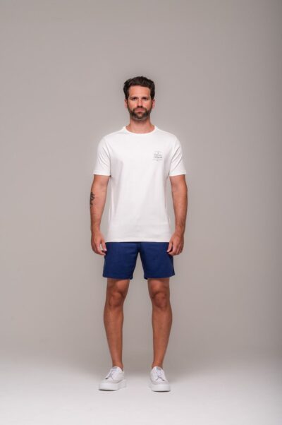 Short De Linho St. Barth Azul - Imagem 5