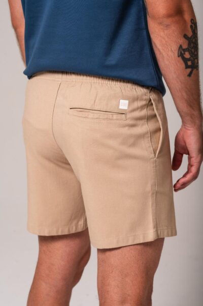 Short De Linho St. Barth Caqui Claro - Imagem 3