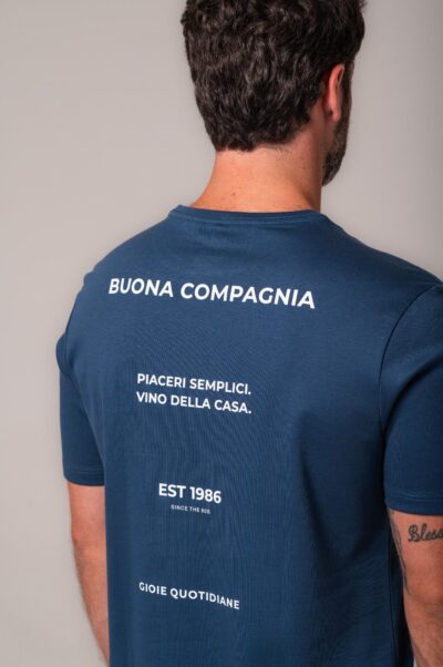 Camiseta Gold Estampada Piaceri Semplici Azul Marinho - Imagem 3
