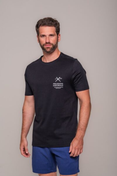 Camiseta Gold Estampada Precisione Preto