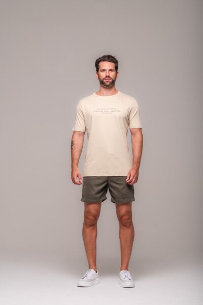 Camiseta Gold Estampada Style Bege - Imagem 4