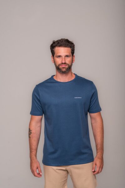 Camiseta Gold Estampada Piaceri Semplici Azul Marinho