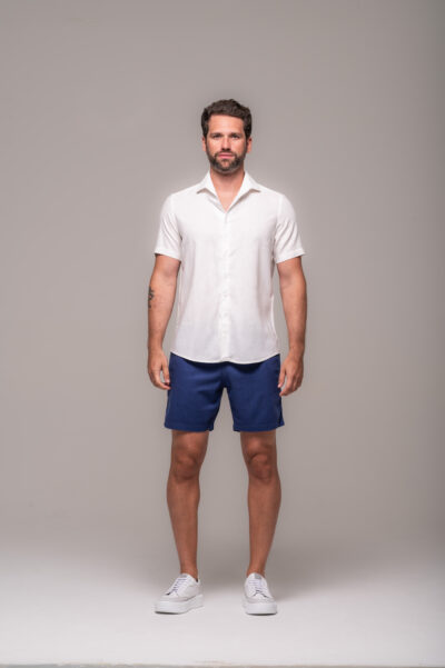 Camisa de Linho St. Tropez Off White Manga Curta - Imagem 5