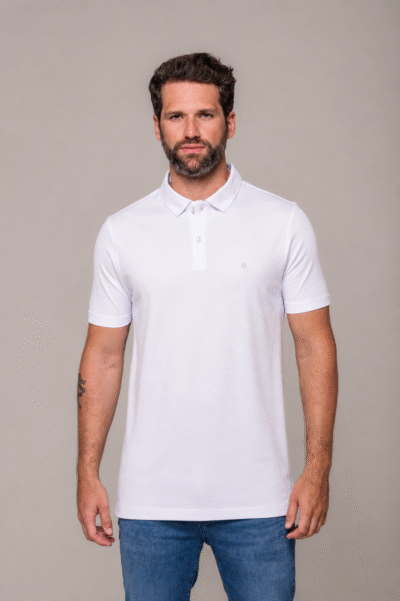 Camisa Polo Lyon Gold Branco