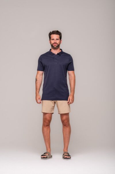 Camisa Polo Lyon Gold Azul Marinho - Imagem 3