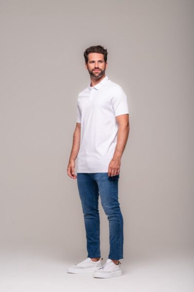 Camisa Polo Lyon Gold Branco - Imagem 4