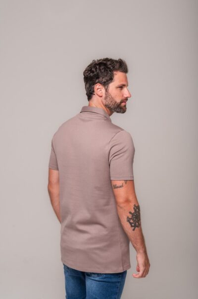 Camisa Polo Lyon Gold Caqui Avelã - Imagem 3