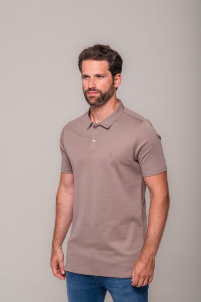 Camisa Polo Lyon Gold Caqui Avelã