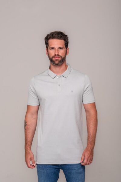 Camisa Polo Lyon Gold Cinza