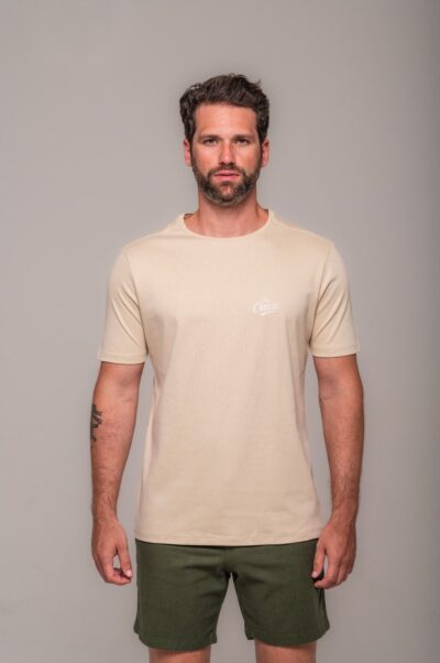 Camiseta Gold Estampada The Classic Bege