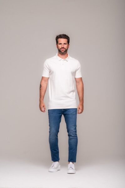 Camisa Polo Lyon Gold Off White - Imagem 4