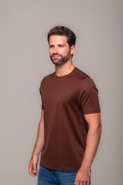 Camiseta Pima 140 Marrom