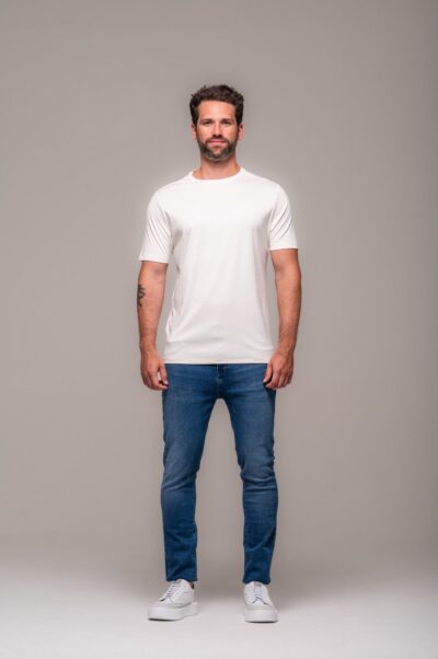 Camiseta Pima 140 Off White - Imagem 4