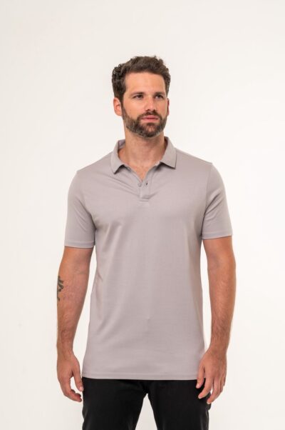 Camisa Polo Lyon Pima Supreme Prata