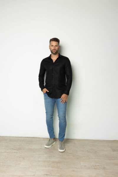 Camisa de Linho St. Tropez Preto - Imagem 4