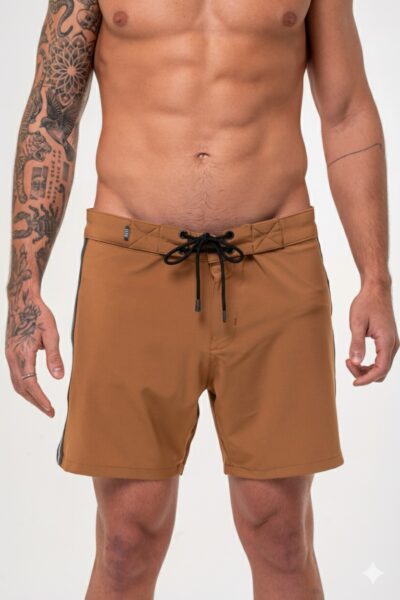 Short de Praia Malibu Marrom