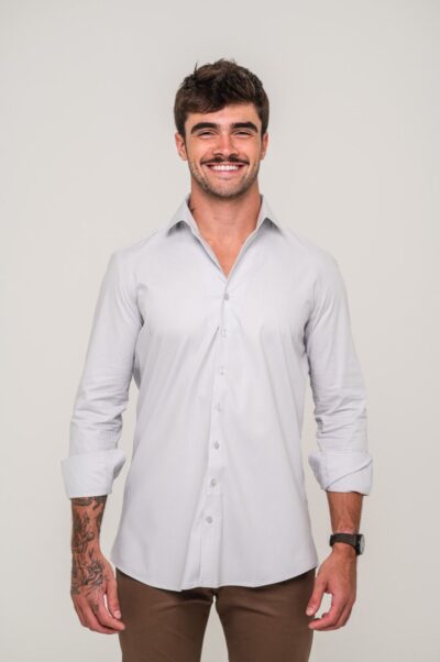 Camisa Vittorio Cinza Claro