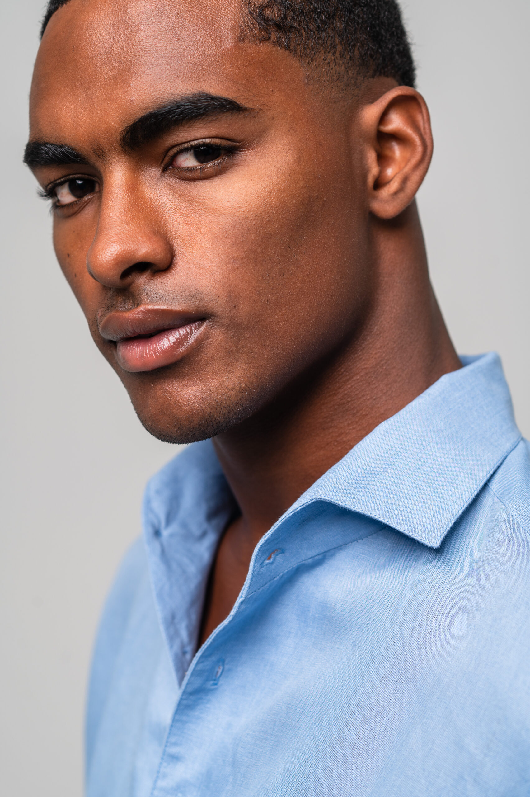 Camisa de Linho Irlandês Azul Jeans - Imagem 3