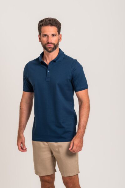 Camisa Polo Piquet Essenzza Azul Noite