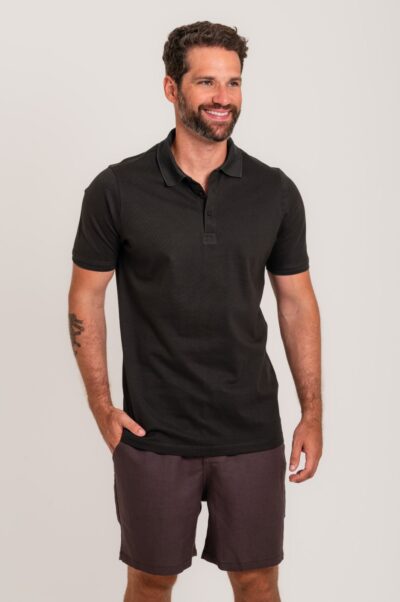 Camisa Polo Piquet Essenzza Verde Noturno