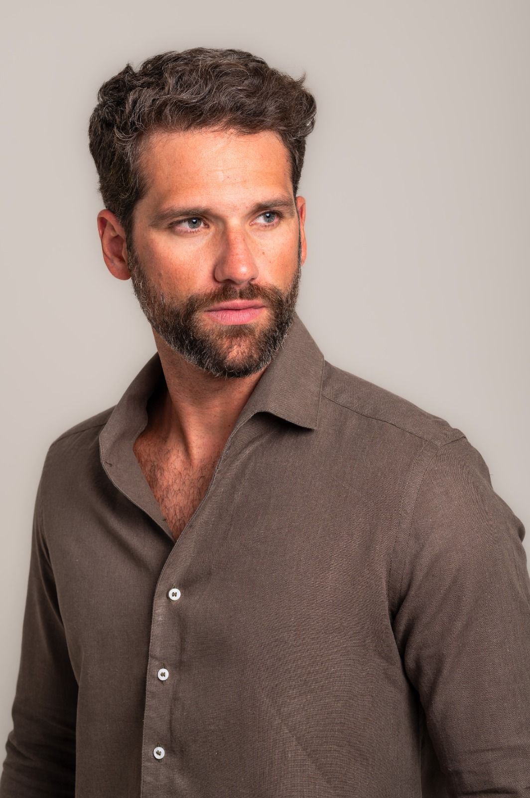 Camisa Positano Manga Longa Verde Musgo - Imagem 2