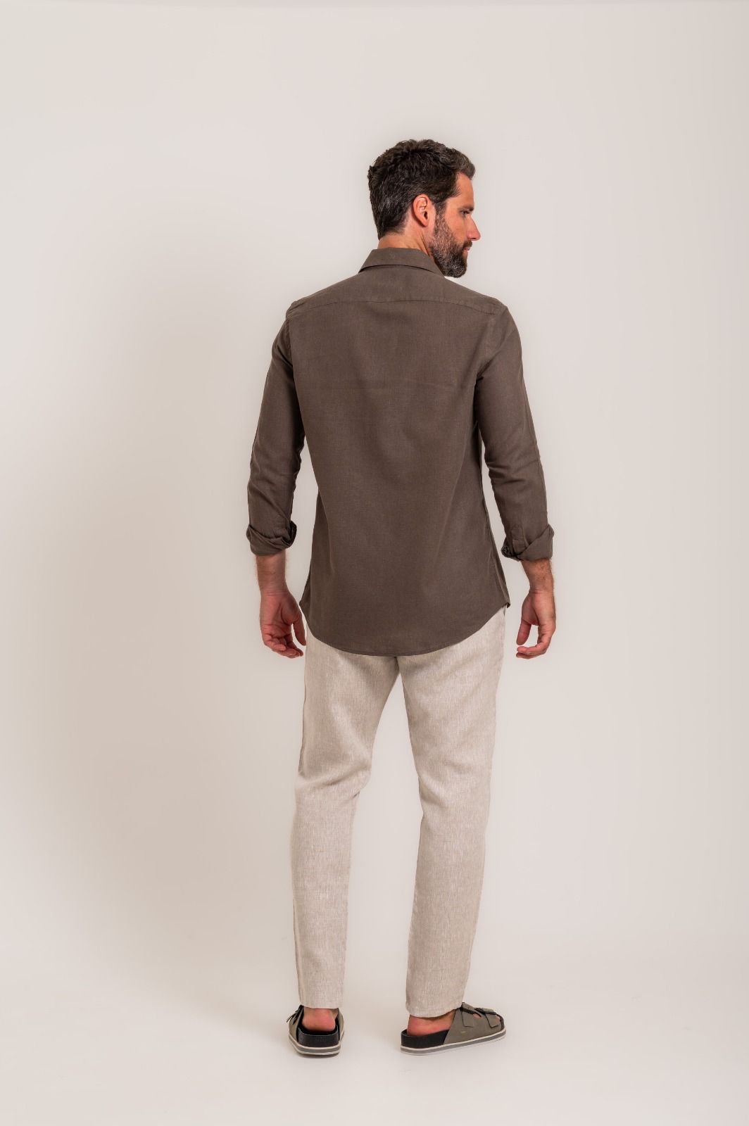 Camisa Positano Manga Longa Verde Musgo - Imagem 5