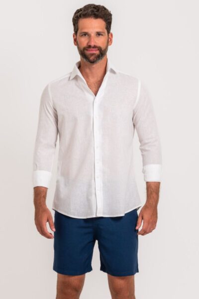 Camisa Positano Manga Longa Off White