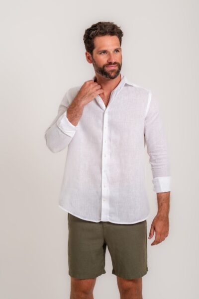 Camisa de Linho Irlandês Branco