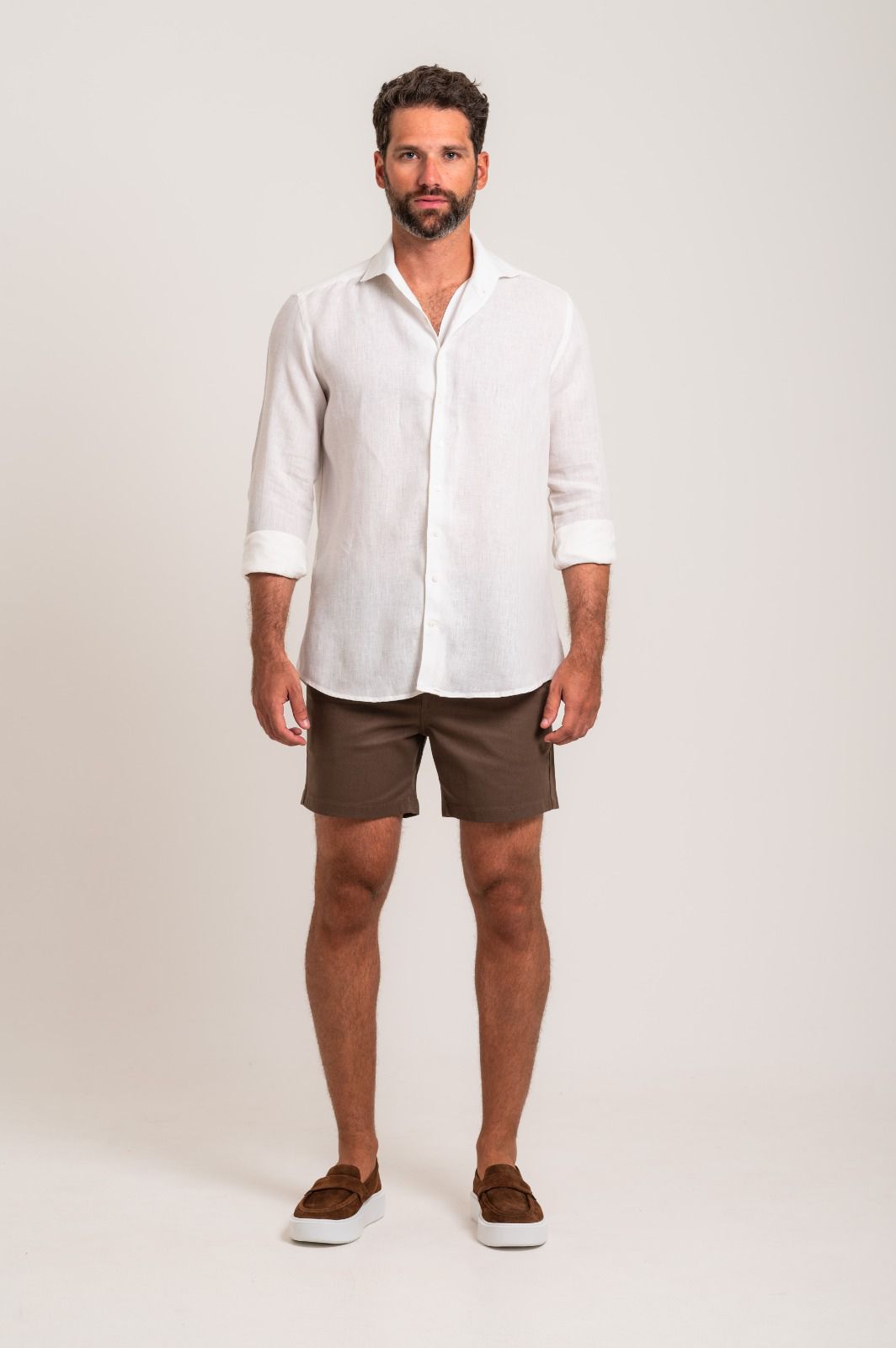 Camisa de Linho Irlandês Off White - Imagem 5