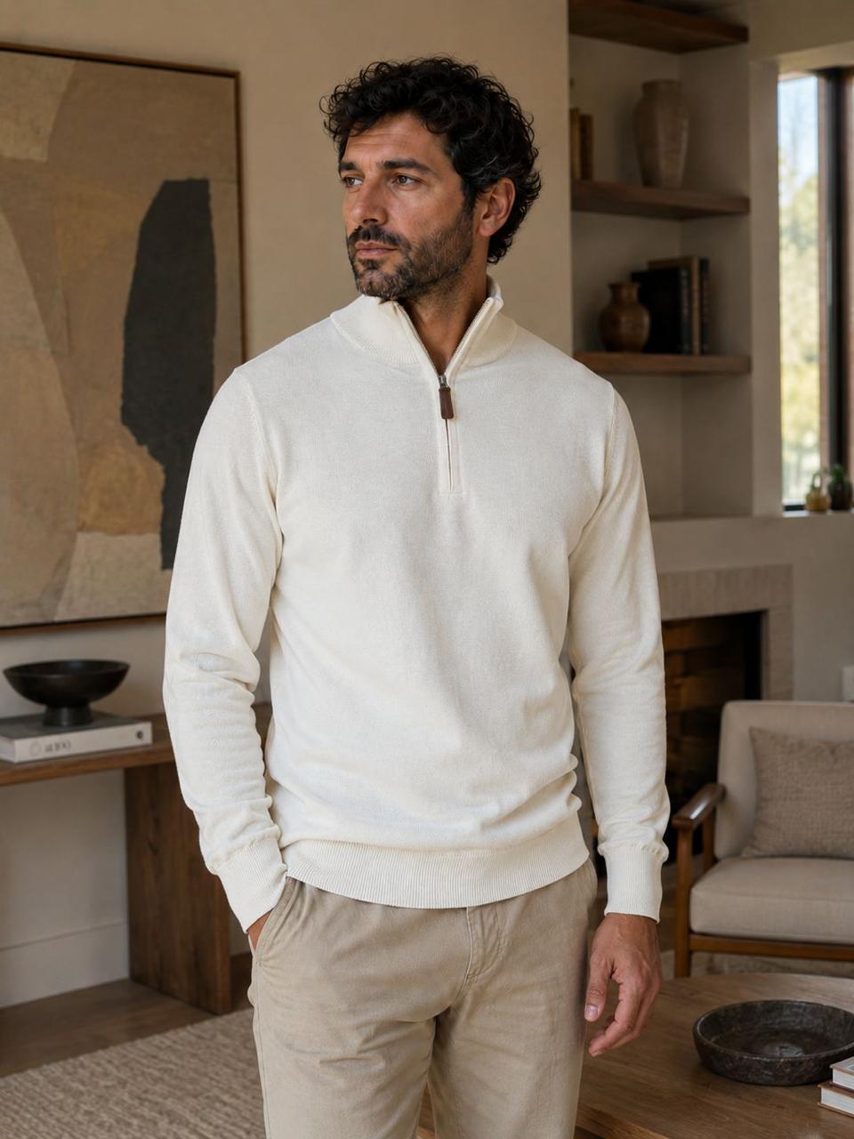 Camisa Manga Longa Abbraccio Off White